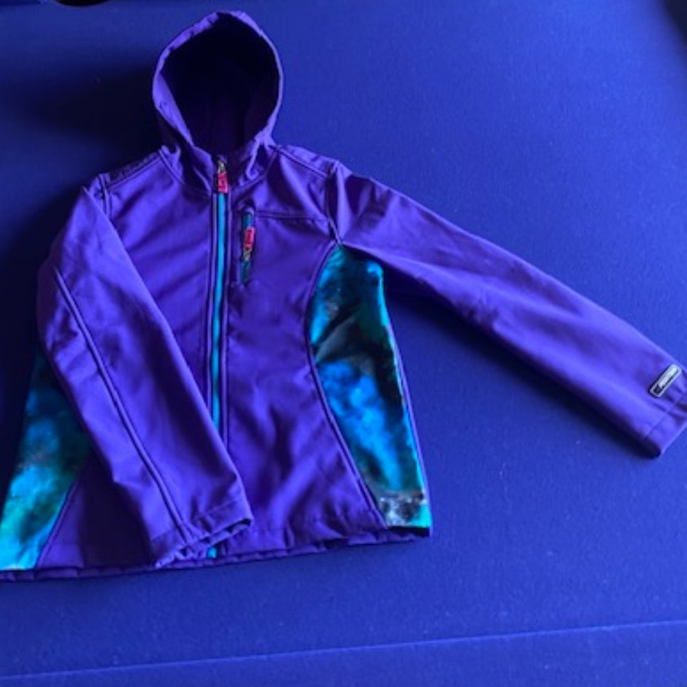 Xpedition Purple And Teal Long Sleeve Zip Up Jacket Girls Extra Large